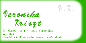 veronika kriszt business card